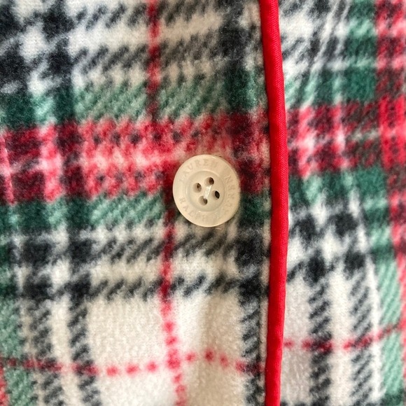 Lauren Ralph Lauren Women's Plaid Flannel Monogram Pajama Set M Classic Preppy - Picture 12 of 14